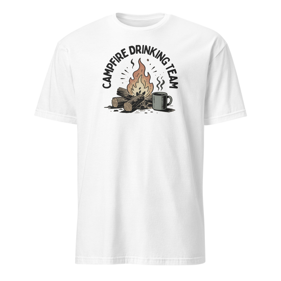 Campfire Drinking Team Soft Cotton T-Shirt - White