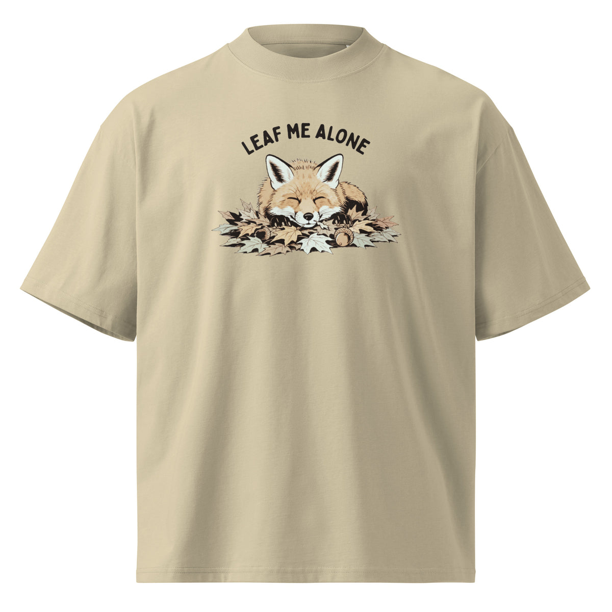 Leaf Me Alone (Fox) Oversized T-Shirt