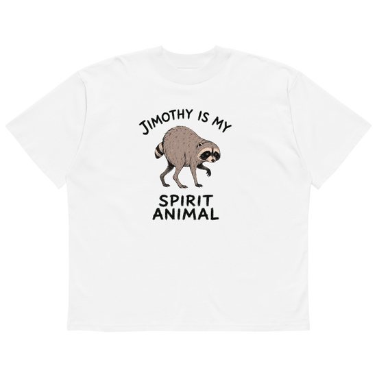 Jimothy Is My Spirit Animal Oversized T-Shirt - White