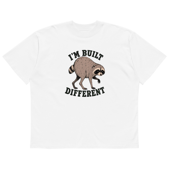 Jimothy: I'm Built Different Oversized T-Shirt - White