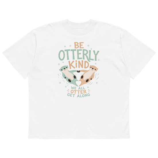 Be Otterly Kind Oversized T-Shirt - White