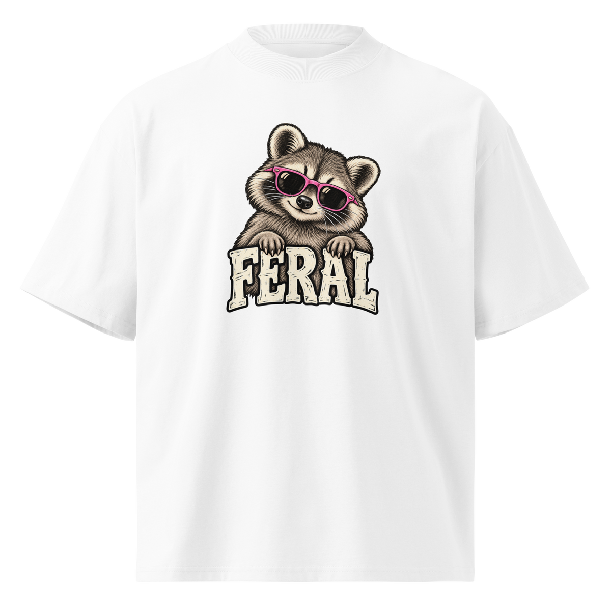 Feral Raccoon Oversized T-Shirt