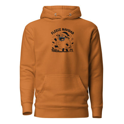Fleece Navidad Hoodie in Adobe, front