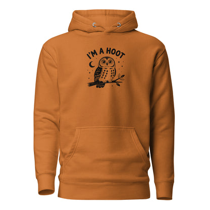 I'm a Hoot Hoodie in Adobe, front
