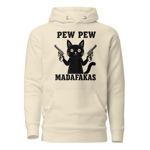 Pew Pew Madafakas Classic Hoodie - Bone