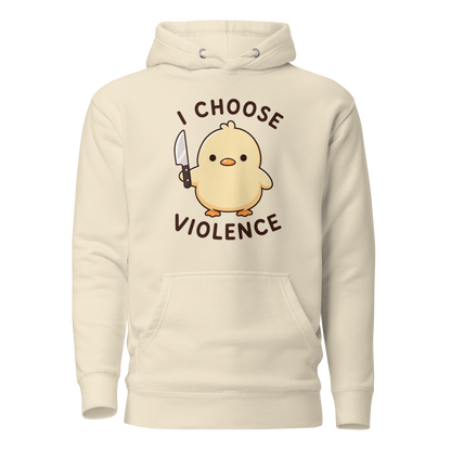 I Choose Violence Classic Hoodie - Bone