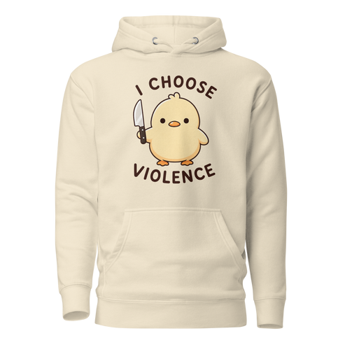 I Choose Violence Classic Hoodie - Bone