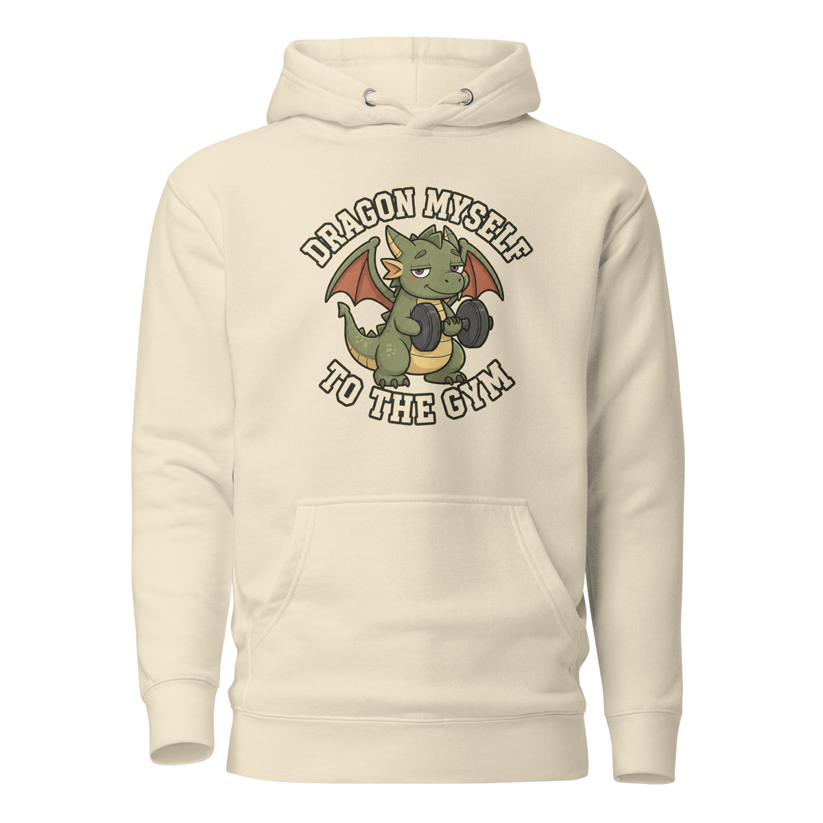 Dragon Myself to the Gym Classic Hoodie - Bone