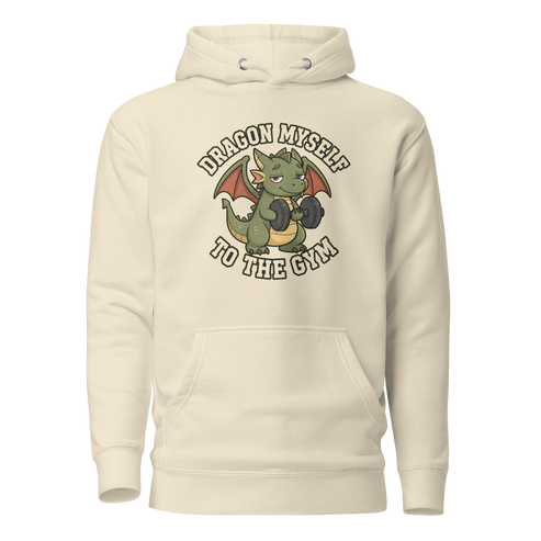 Dragon Myself to the Gym Classic Hoodie - Bone