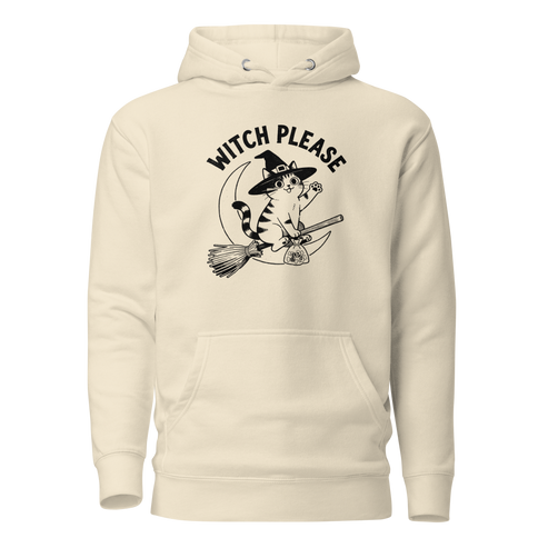 Witch, Please (Cat) Classic Hoodie - Bone