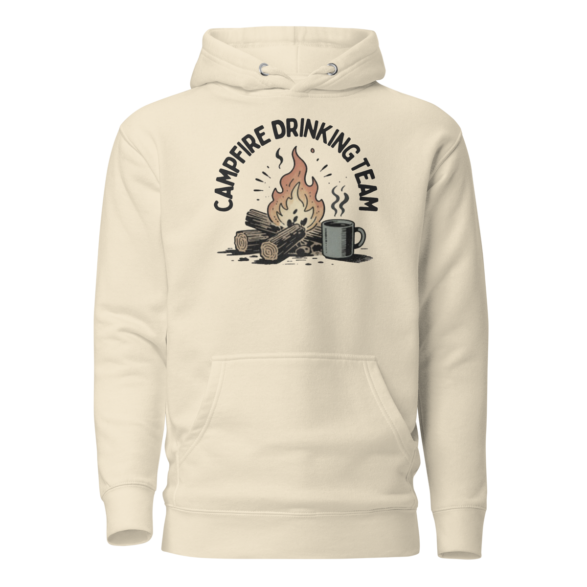 Campfire Drinking Team Classic Hoodie - Bone