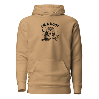 I'm a Hoot Hoodie in Khaki, front