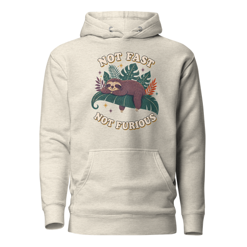 Not Fast Not Furious Classic Hoodie - Oatmeal Heather