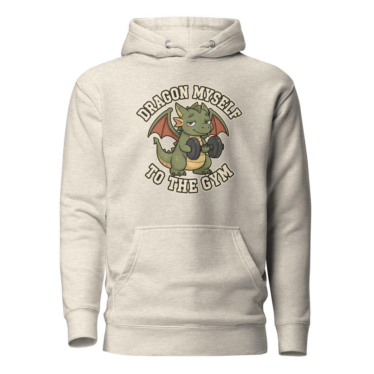 Dragon Myself to the Gym Classic Hoodie - Oatmeal Heather