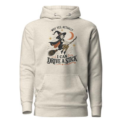 Drive a Stick Witch Classic Hoodie - Oatmeal Heather