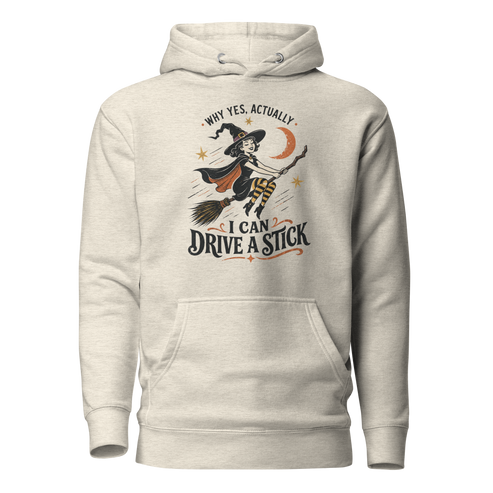 Drive a Stick Witch Classic Hoodie - Oatmeal Heather