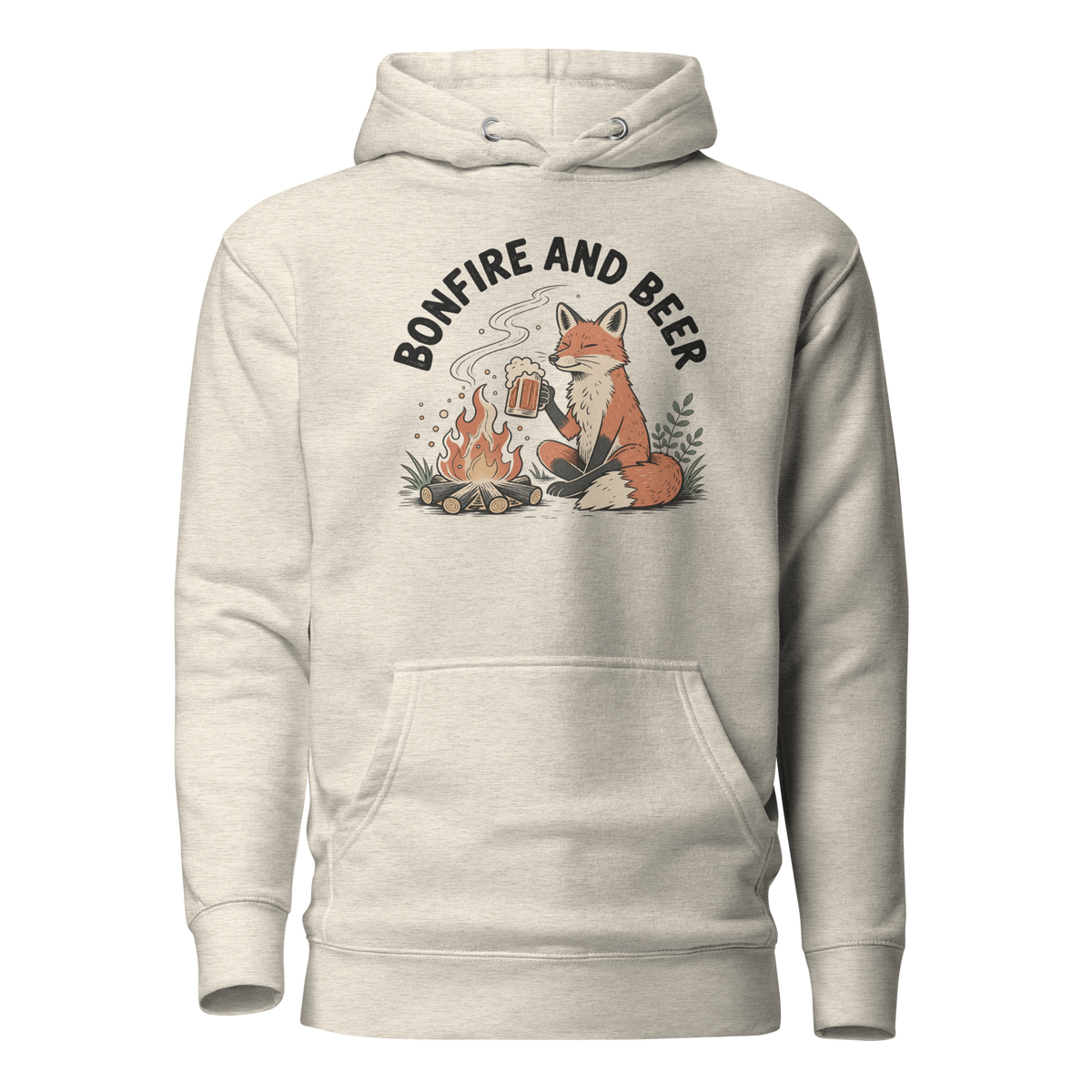 Bonfire and Beer Classic Hoodie - Oatmeal Heather