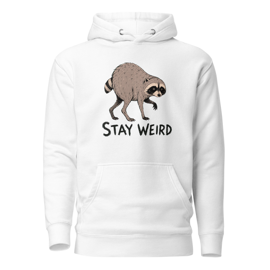 Jimothy: Stay Weird Classic Hoodie - White