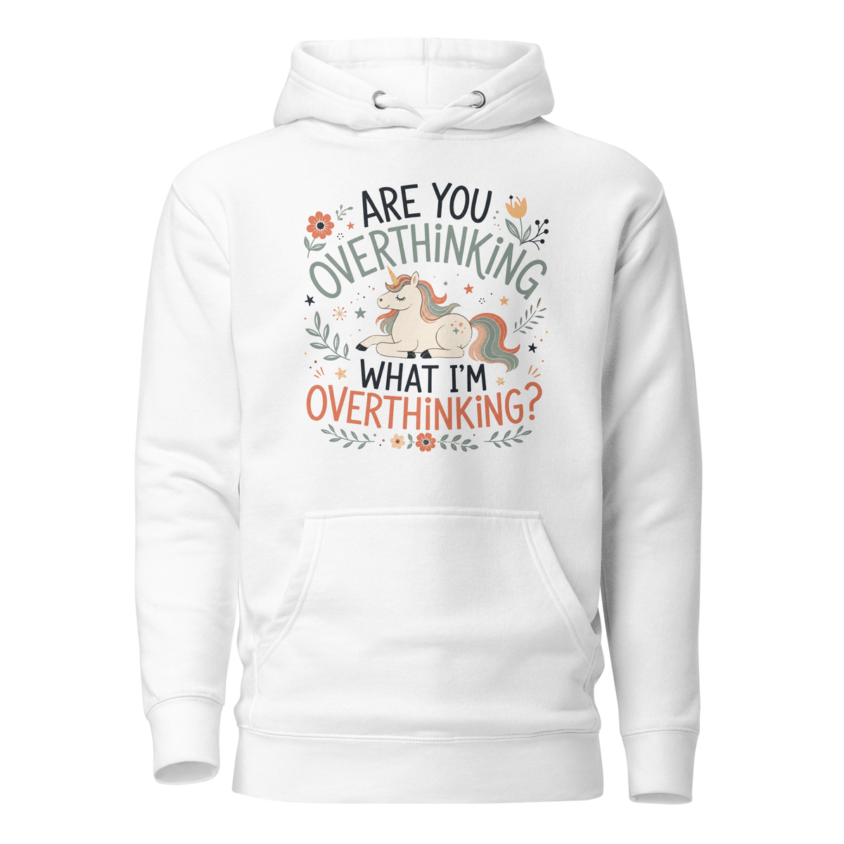 Are You Overthinking What I'm Overthinking Classic Hoodie - White