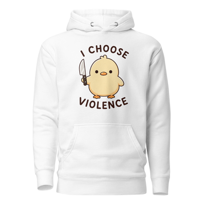 I Choose Violence Classic Hoodie - White
