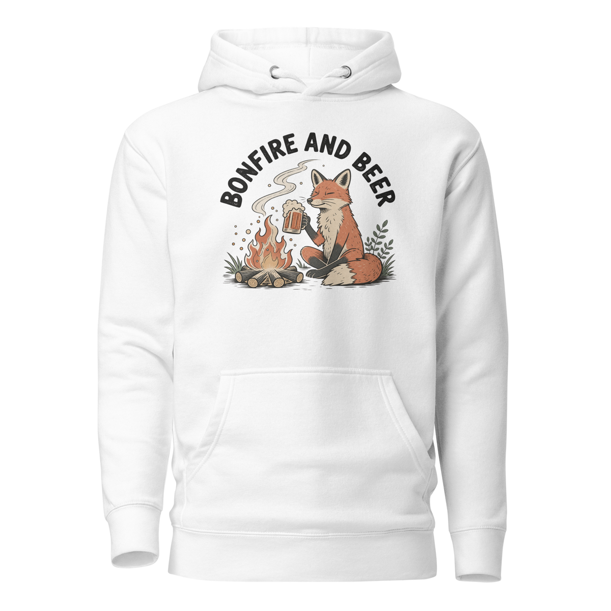 Bonfire and Beer Classic Hoodie - White