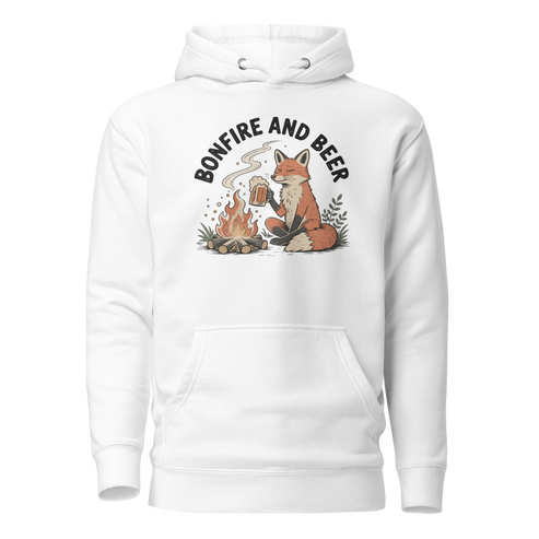 Bonfire and Beer Classic Hoodie - White