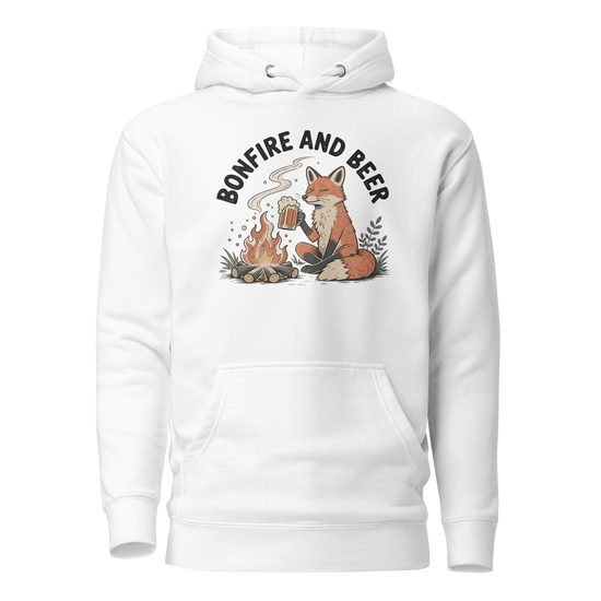 Bonfire and Beer Classic Hoodie - White
