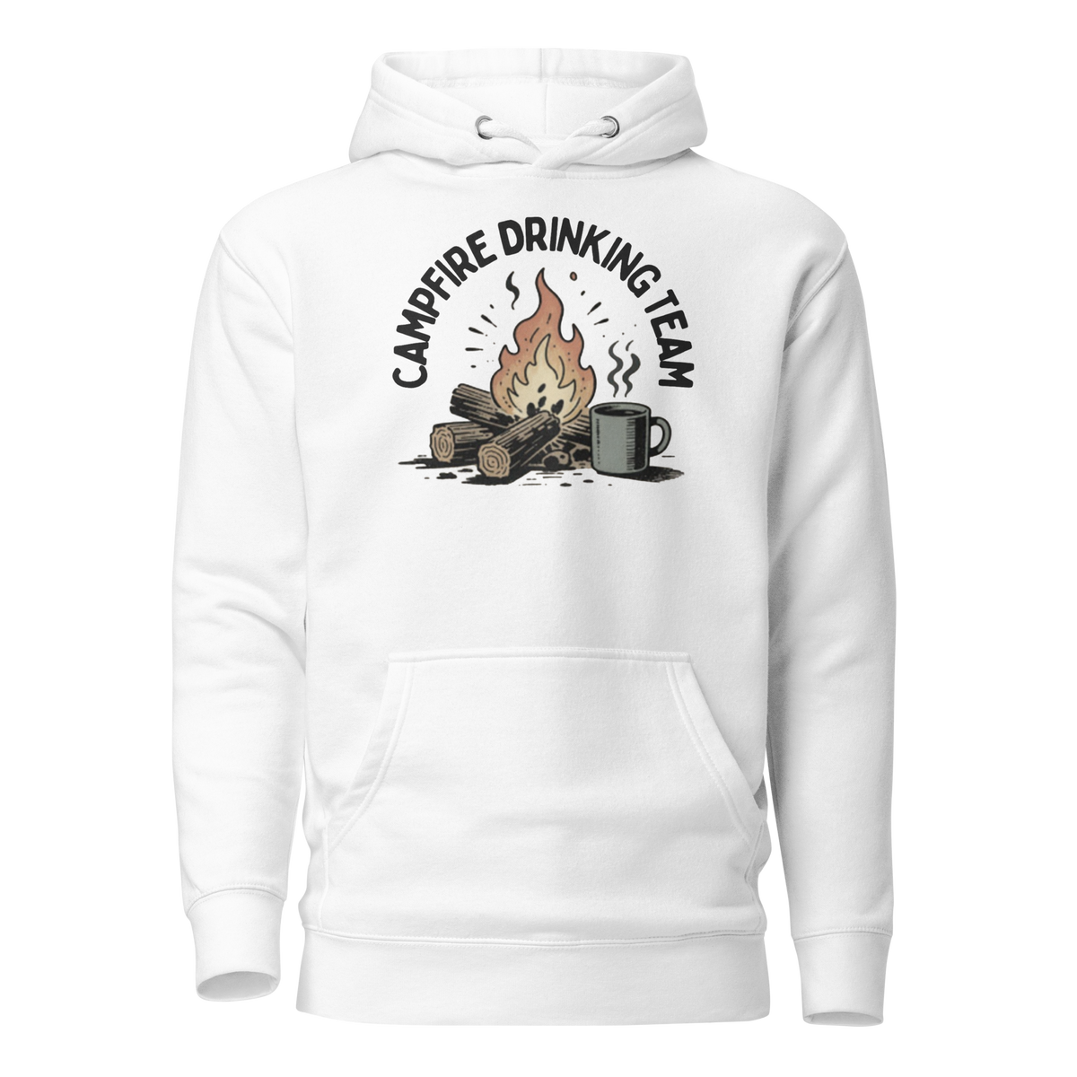 Campfire Drinking Team Classic Hoodie - White