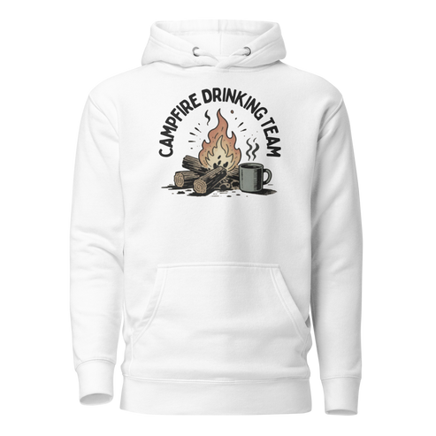 Campfire Drinking Team Classic Hoodie - White