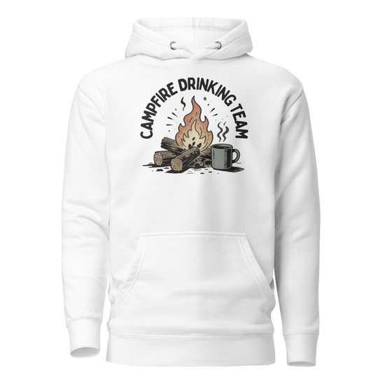 Campfire Drinking Team Classic Hoodie - White