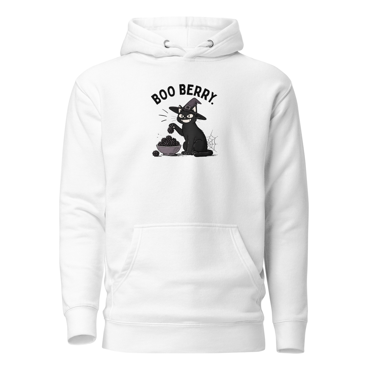 Boo Berry Hoodie in White, front