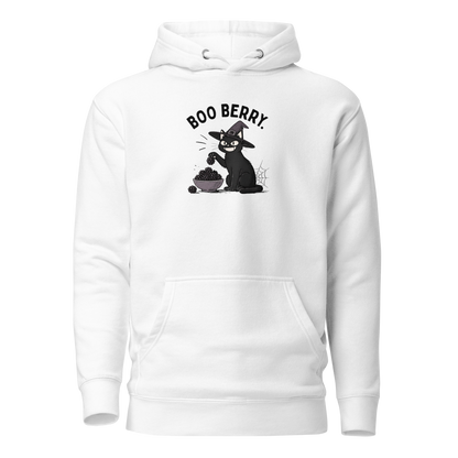 Boo Berry Hoodie in White, front