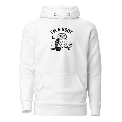 I'm a Hoot Hoodie in White, front
