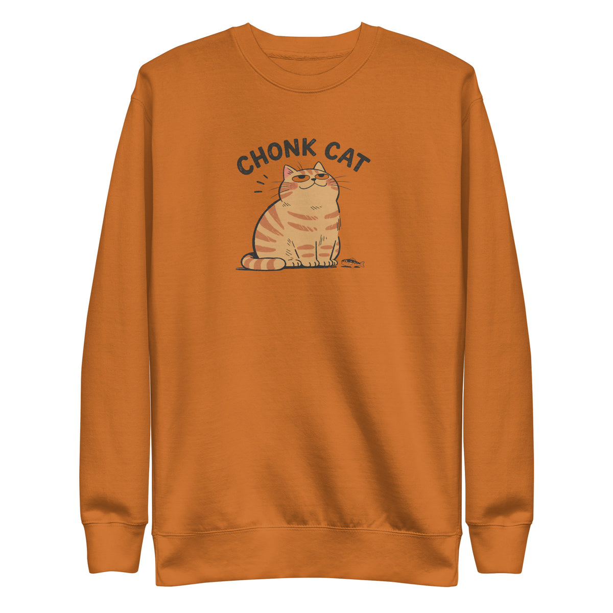 Chonk Cat Sweatshirt in Adobe, front