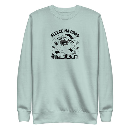 Fleece Navidad Sweatshirt in Agave, front