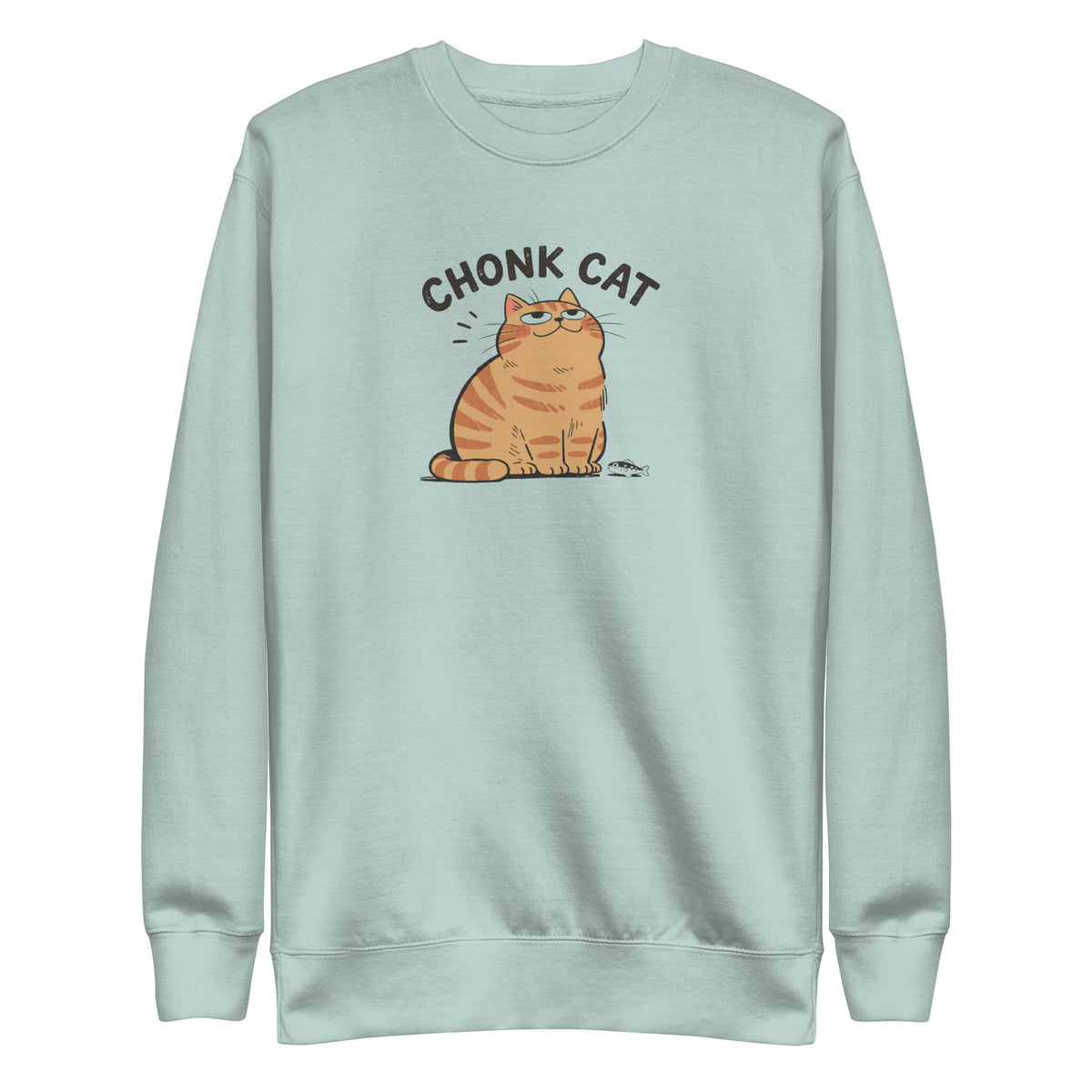 Chonk Cat Sweatshirt in Agave, front