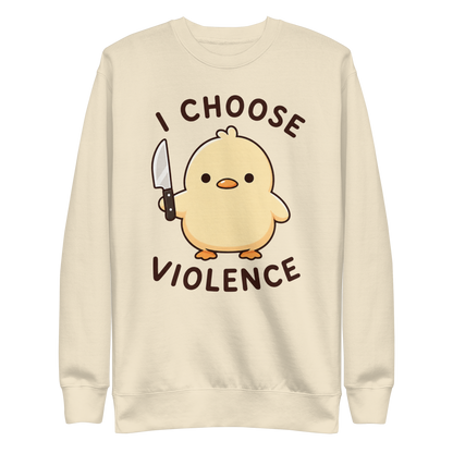 I Choose Violence Sweatshirt - Bone