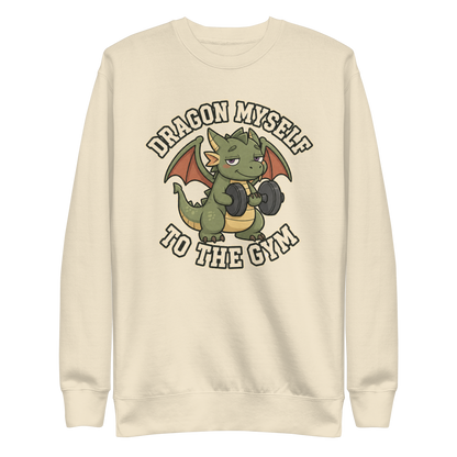 Dragon Myself to the Gym Sweatshirt - Bone