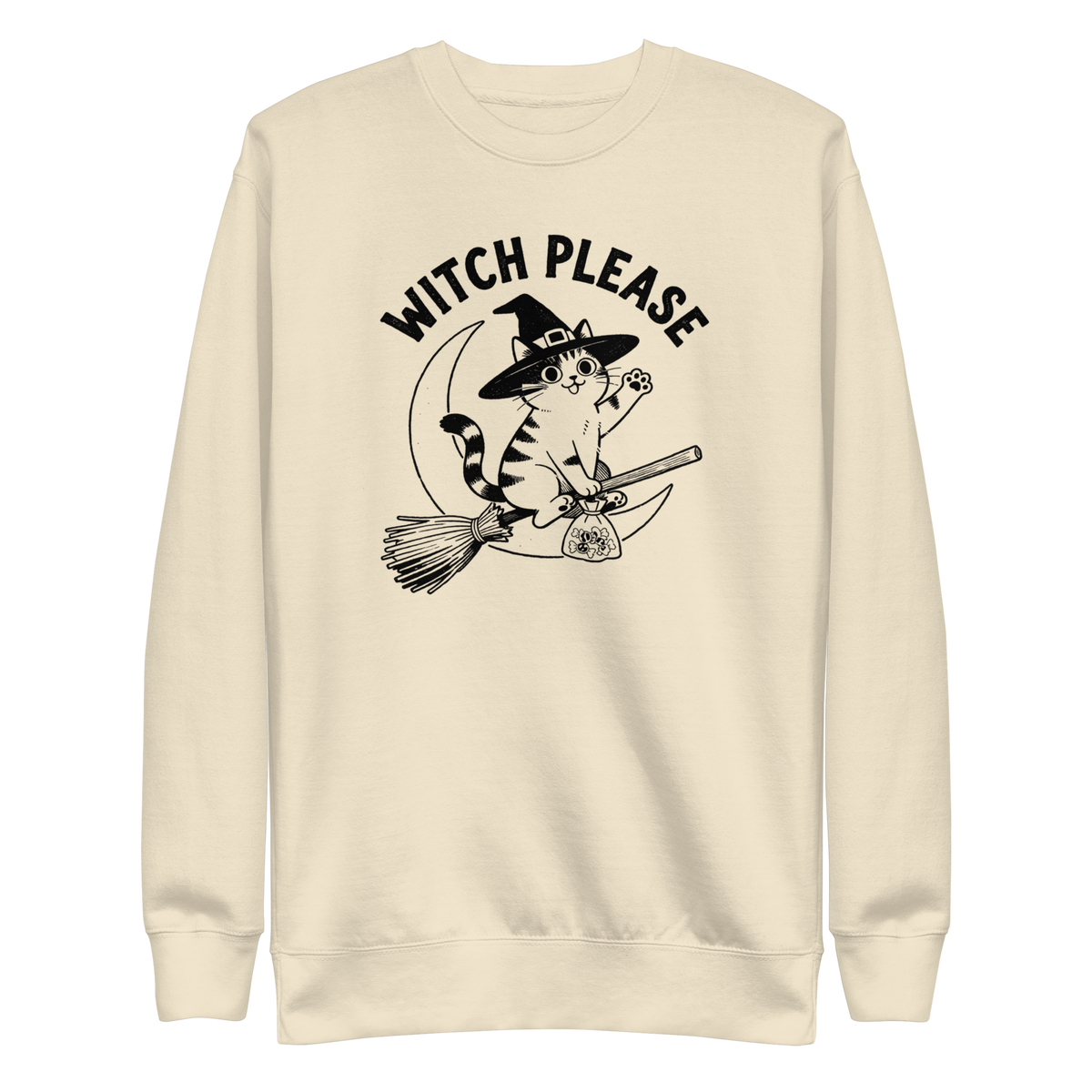 Witch, Please (Cat) Sweatshirt - Bone