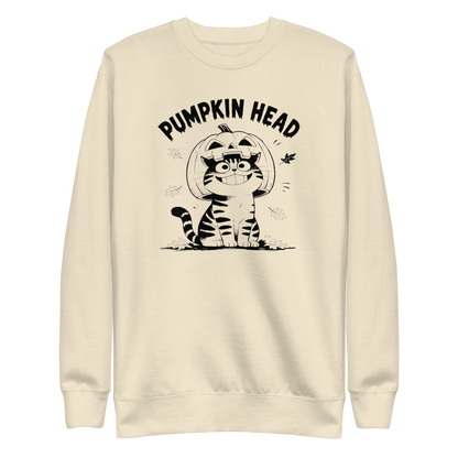 Pumpkin Head Sweatshirt - Bone