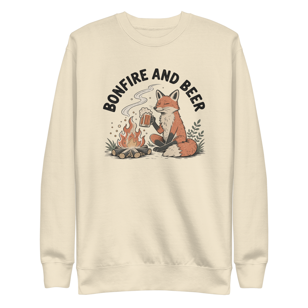 Bonfire and Beer Sweatshirt - Bone