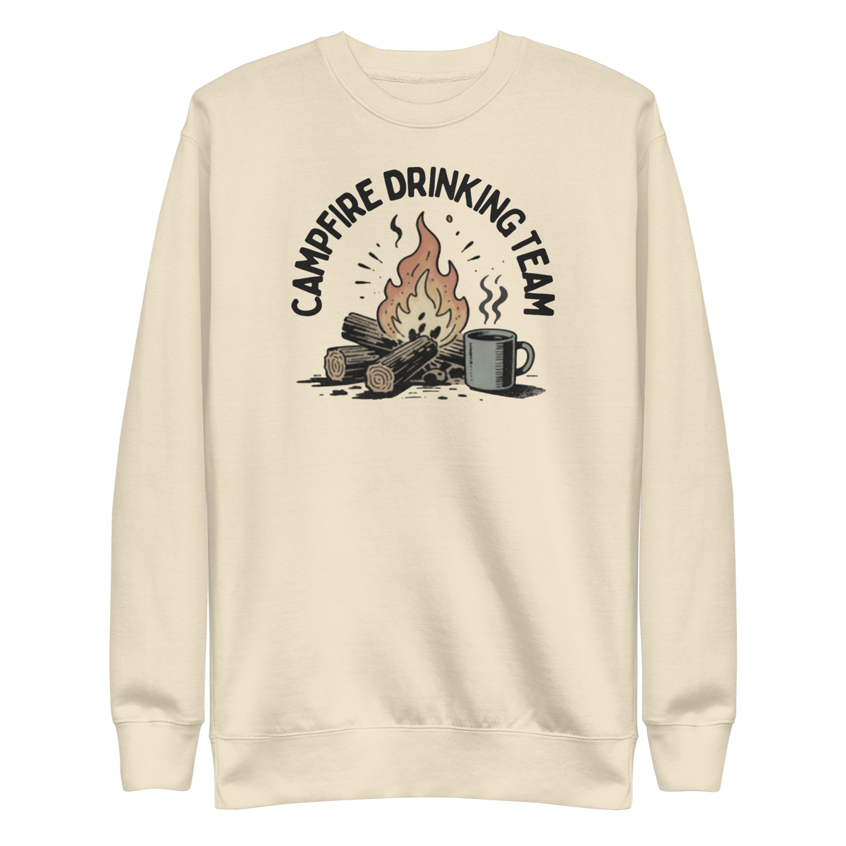 Campfire Drinking Team Sweatshirt - Bone