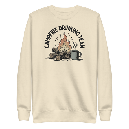 Campfire Drinking Team Sweatshirt - Bone