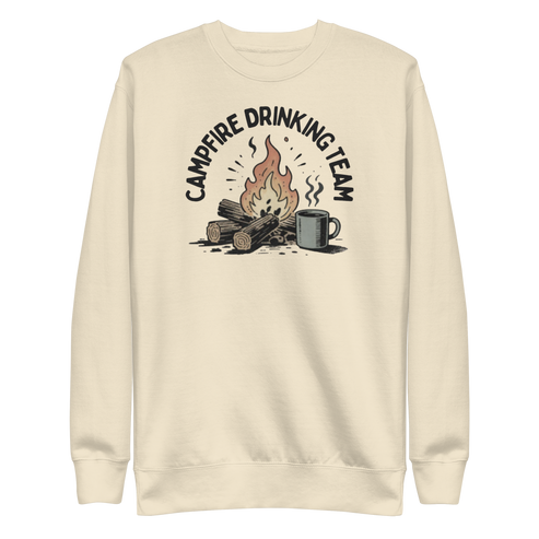 Campfire Drinking Team Sweatshirt - Bone