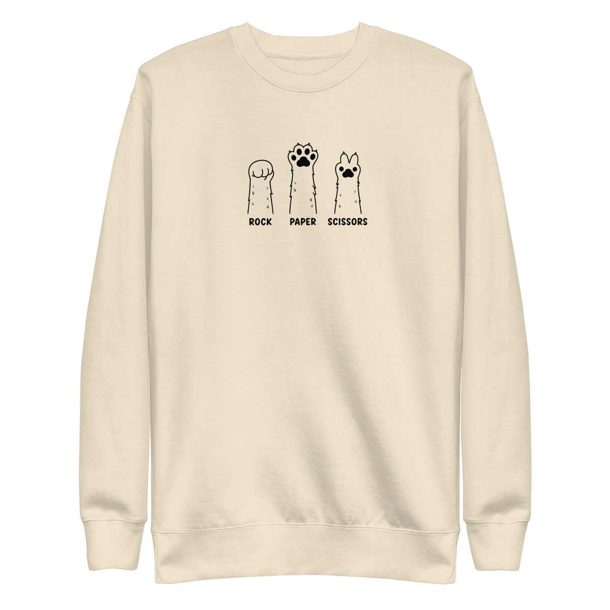 Rock Paper Scissors Sweatshirt - Bone