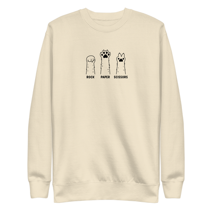 Rock Paper Scissors Sweatshirt - Bone