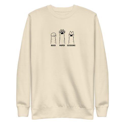Rock Paper Scissors Sweatshirt - Bone