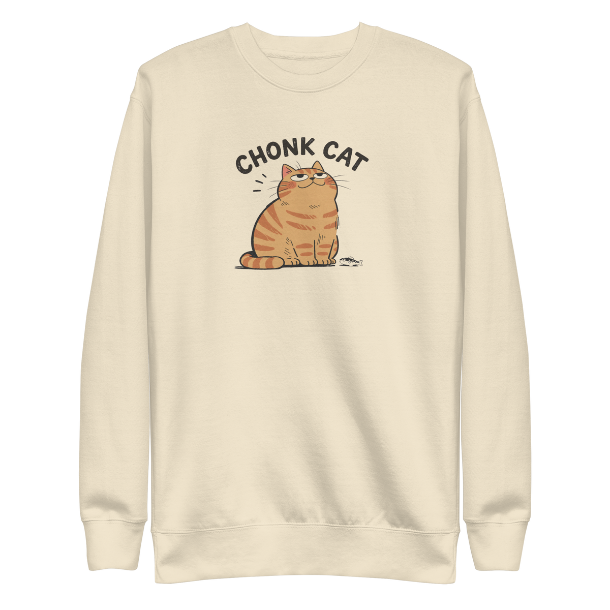 Chonk Cat Sweatshirt in Bone, front