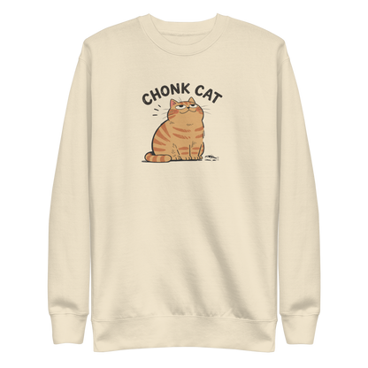 Chonk Cat Sweatshirt in Bone, front