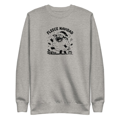 Fleece Navidad Sweatshirt in Carbon Grey, front